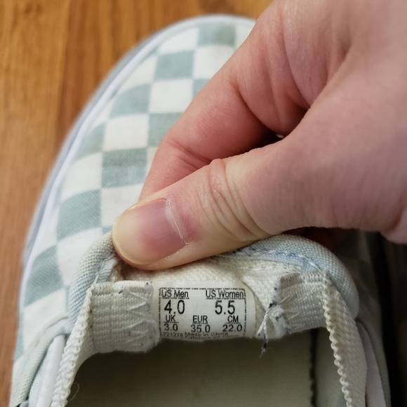 Checkerboard Slip On Vans - Picture 6 of 6